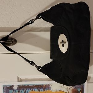 STUART WEITZMAN Black Suede Shoulder Bag Nice !